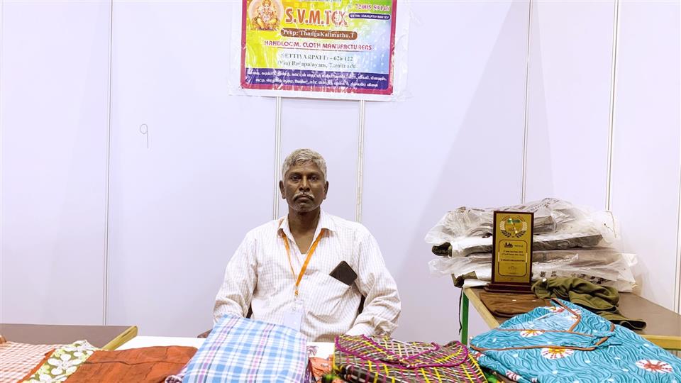 Owns business for selling the handloom and clothes