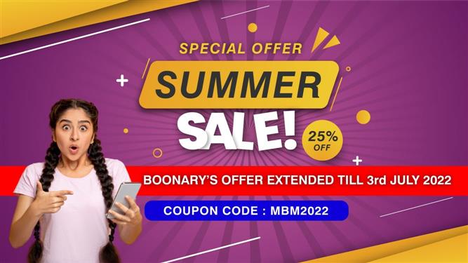 Boonary’s offer extended till 3rd July 2022