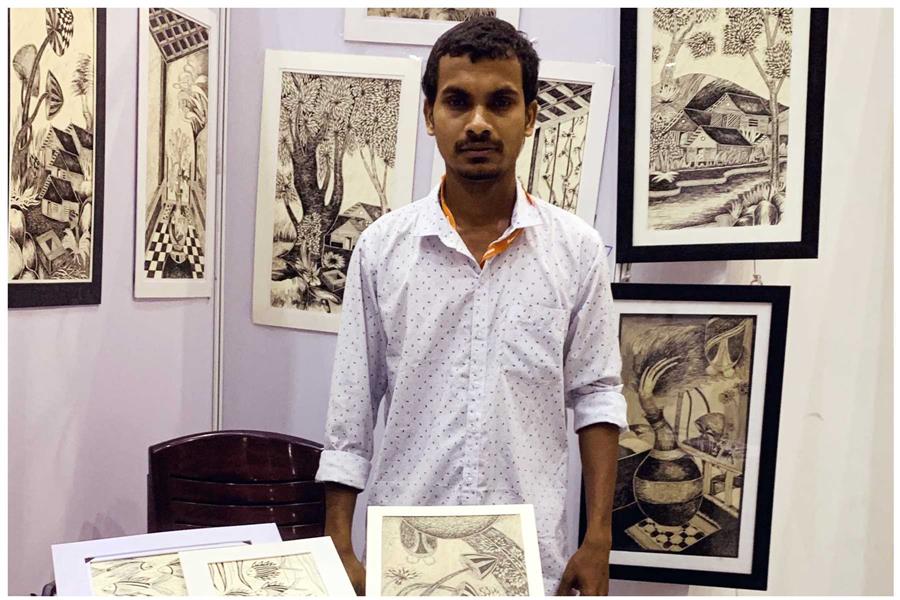 Subramanyam Achari who is a deaf artist