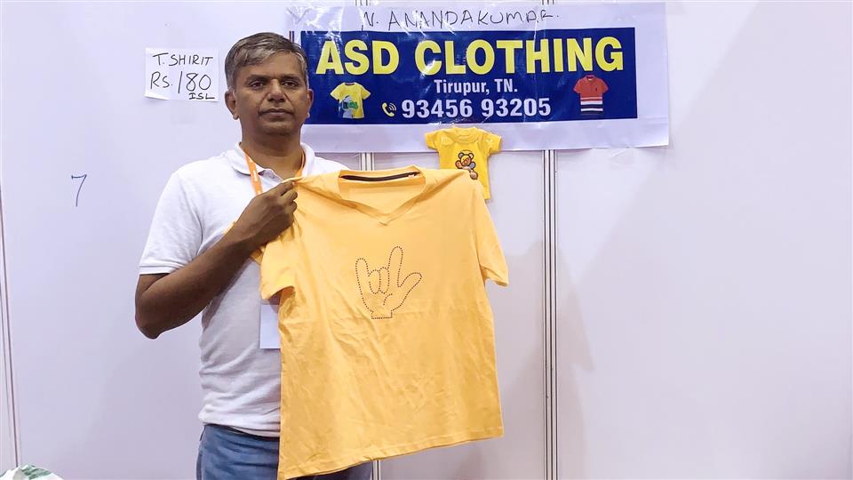 Deaf who sewed and printed the t-shirts.